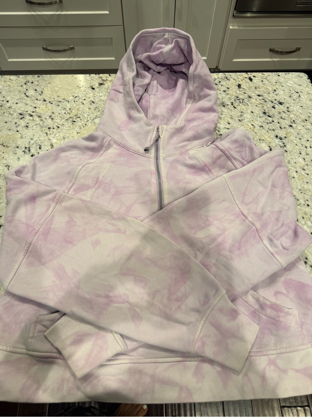 lululemon athletica Lavender Tie-Dye Cowl Neck Pullover